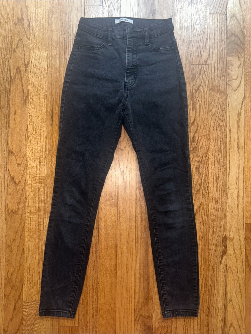High-Rise Slim Fit Stretchy Black Jeans Size 2